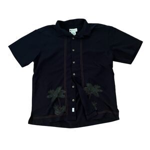 Vintage Hawaiian Havana Jack's Cafe Embroidered Men's Shirt L